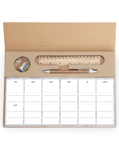 לוח תכנון שבועי שולחני למשרד וללימודים Planner