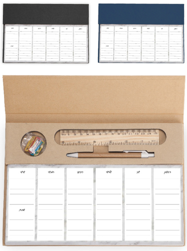 לוח תכנון שבועי שולחני למשרד וללימודים Planner