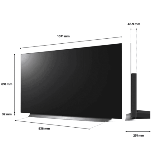 טלוויזיה חכמה 55″ LG OLED evo אל ג’י OLED55C26LA