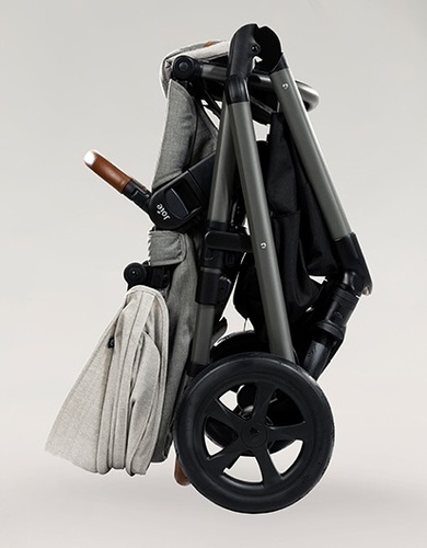 עגלת תינוק aeria עם אפשרות מצבי גובה בגימור סיגנצ'ור יוקרתי - Oyster אפור בהיר