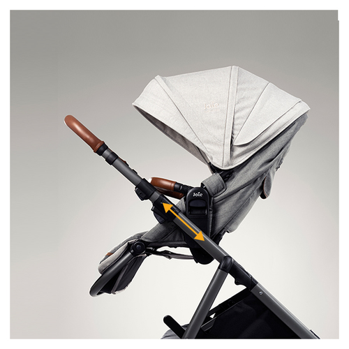 עגלת תינוק aeria עם אפשרות מצבי גובה בגימור סיגנצ'ור יוקרתי - Oyster אפור בהיר