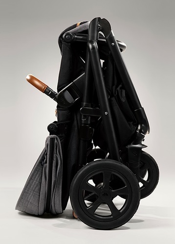 עגלת תינוק aeria עם אפשרות מצבי גובה בגימור סיגנצ'ור יוקרתי - Carbon אפור כהה