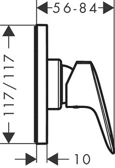 כיסוי לאינטרפוץ 3 דרך HANSGROHE דגם 71604000