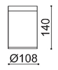 צילינדר תקרה מוגן מים 15W IP54 מתאים לעמעום