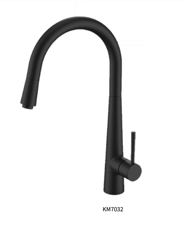 KM7032 ברז נשלף X CONIC שחור מט