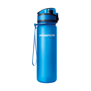 בקבוק פלסטיק כחול אקוואפור Aquaphor blue + סנן מים
