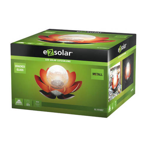 תאורה סולארית דקורטיבית דמוי פרח LED תוצרת eZsolar אריזה