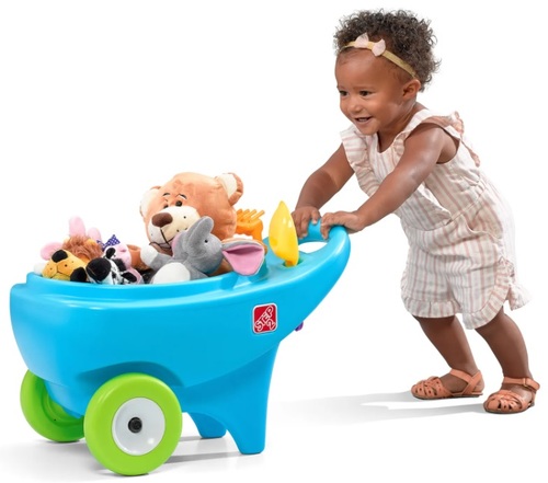 מריצת צעצועים + 2 אביזרי משחק - כחול 4006