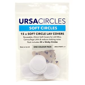 URSA Strap Soft Circles מדבקות בד היפואלרגניות (לבן)