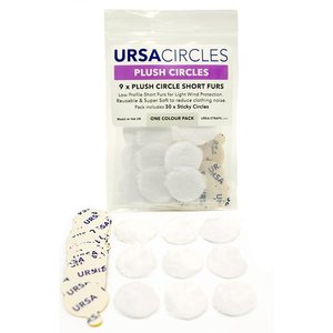 URSA Plush Circles מדבקות פרווה קצרה היפואלרגניות (לבן)