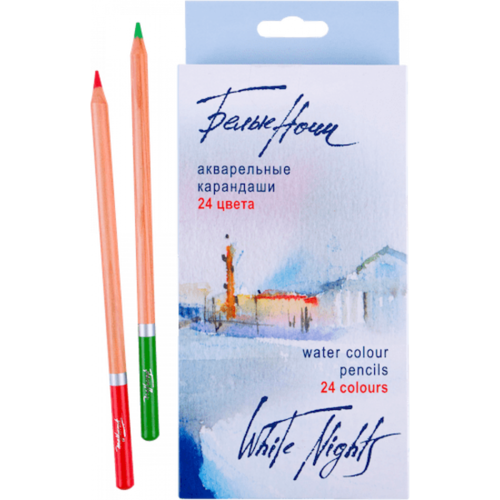 סט 24 עפרונות אקוורל באריזת קרטון WHITE NIGHTS