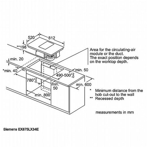 ‏כיריים אינדוקציה Siemens EX875LX34E סימנס