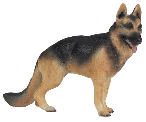 דמות מיניאטורה מגומי דחוס למשחקי דמיון - כלב רועה גרמני