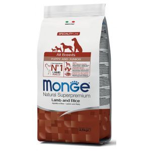 מונג כלב גור כבש 2.5 ק"ג Monge Lamb Rice and Potatoes מונג