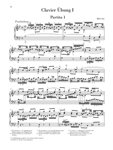 ספר תווים Six Partitas BWV 825-830