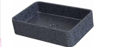כיור מלבני טראצו שחור/כחול כהה, SB1008, מידה: 500X325X120