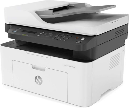 מדפסת ‏לייזר משולבת שחור לבן HP Laser MFP 137fnw 4ZB84A מחודשת חסר מלאי
