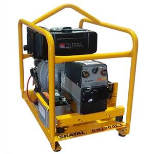 רתכת גנרטור דיזל 3,000W ריתוך 170A זרם ישר DC התנעה חשמלית כולל מצבר דגם GW200DC-DS שטל