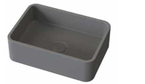 כיור מלבני בטון, SB1027, מידה: 400X280X120