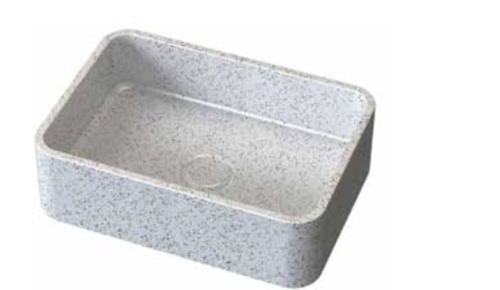כיור מלבני אבן חול לבנה, SB1029, מידה: 400X280X120