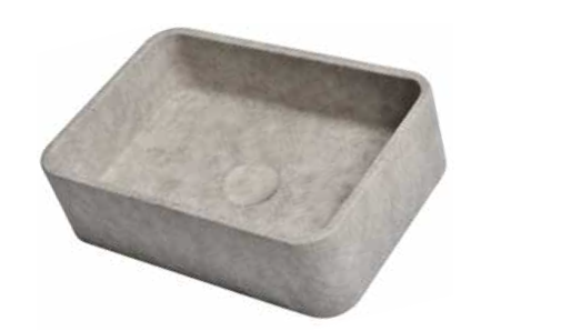 כיור מלבני בטון , SB1076, מידה: 400X280X120