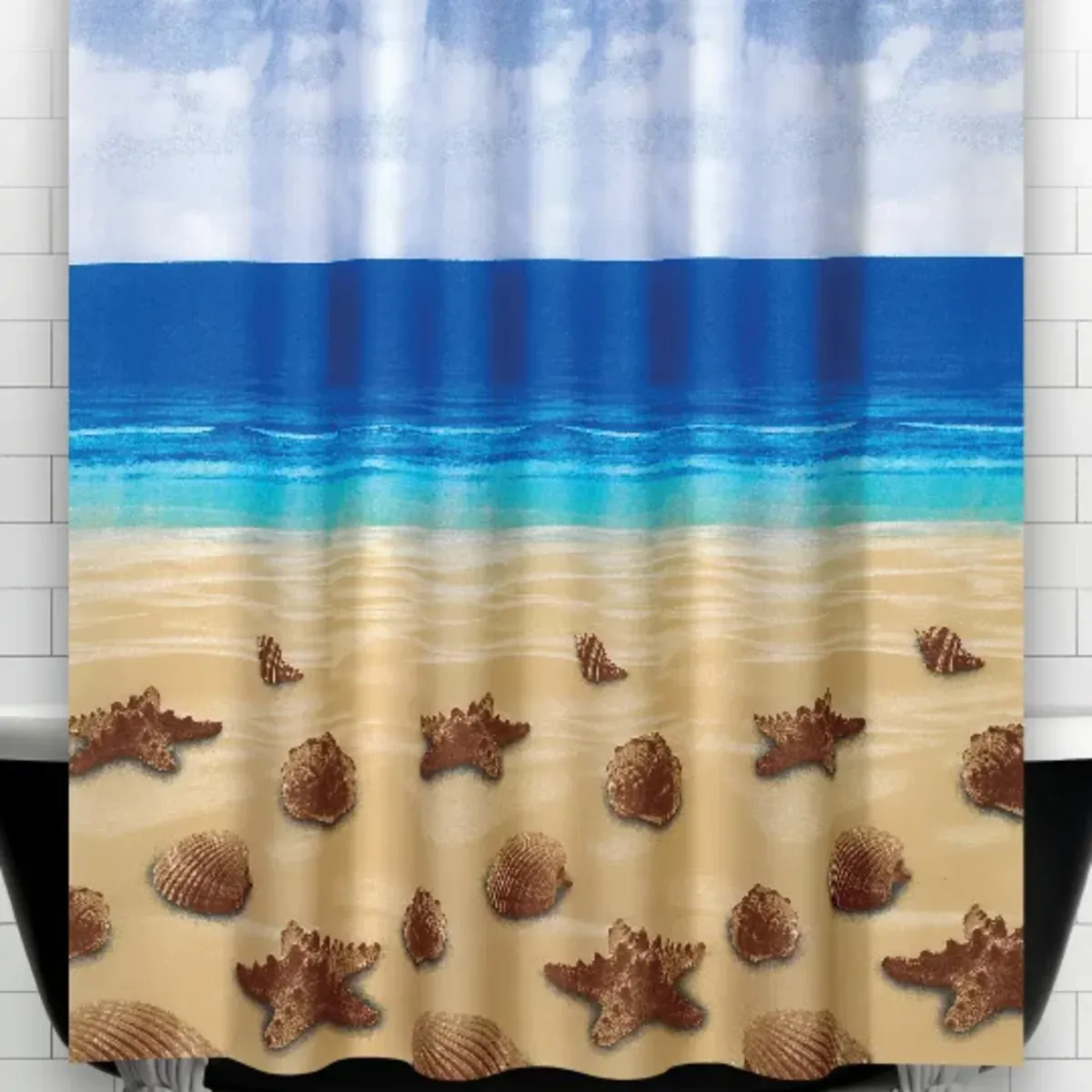 וילון אמבטיה חוף ים 120/180 Tropical A45-2