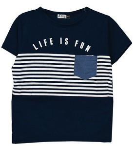 חולצה LIFE IS FUN 2Y-16Y כחול 