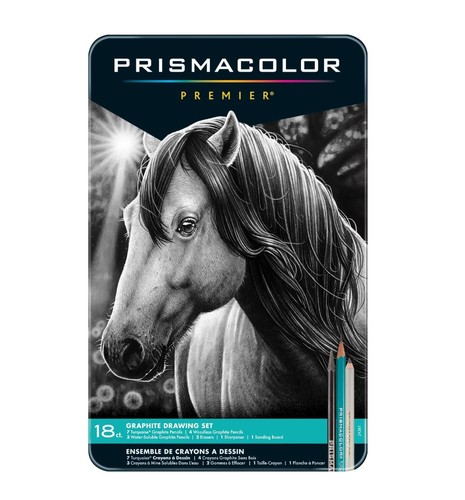 סט רישום משולב 18 יח PRISMACOLOR PREMIER TURQUOISE בקופסת מתכת