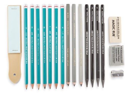 סט רישום משולב 18 יח PRISMACOLOR PREMIER TURQUOISE בקופסת מתכת