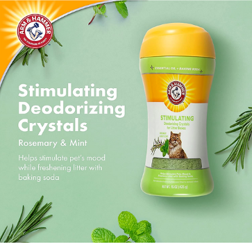 קריסטלים מבשם לחול בניחוח רוזמרין ונענע Crystals for Litter Boxes Rosemaryand