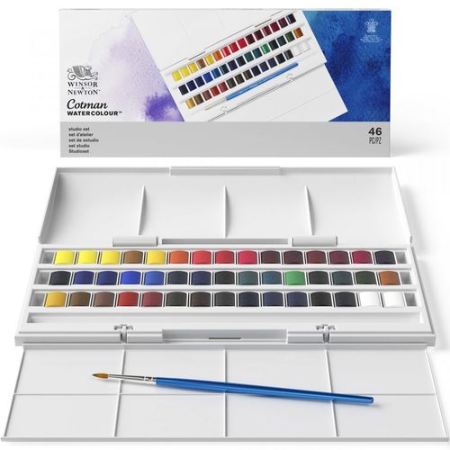 סט 45 צבעי מים Cotman Water Half Pans Colour 