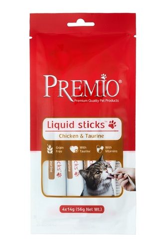 שלוקים Premio עוף וטאורין לחתולים 56 גרם 14 יחידות — חנות חיות חיות בעיר ויצמן 8 רחובות