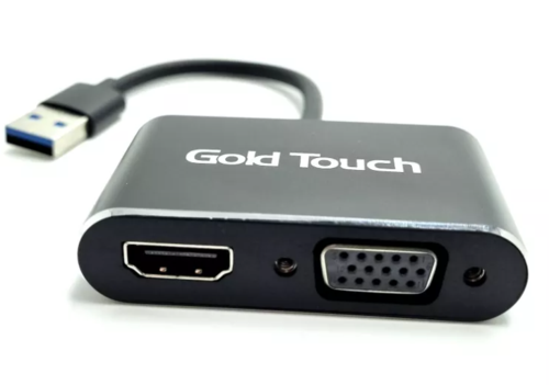 מתאם Gold Touch USB3.0 TO VGA+HDMI 