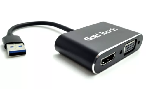 מתאם Gold Touch USB3.0 TO VGA+HDMI 