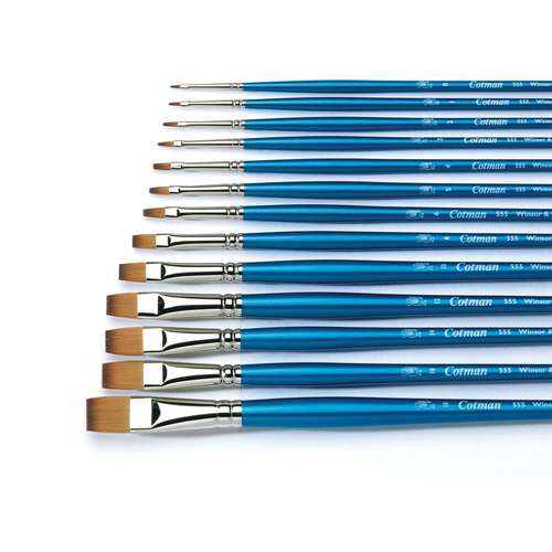 מכחול שטוח מסדרת Cotman 555 במבחר גדלים