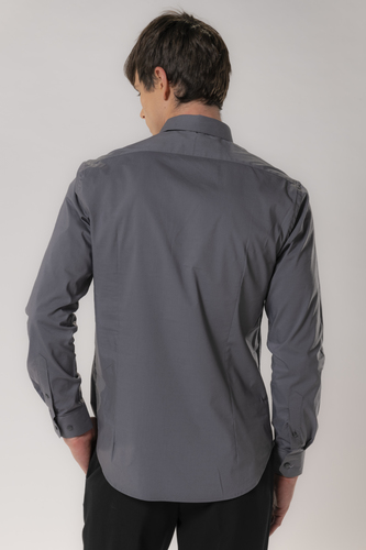 חולצת גבר שרוול ארוך SLIM FIT באפור