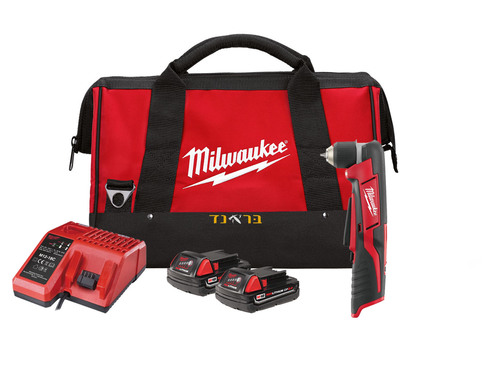 מברגה / מקדחה זוויתית ליתיום 12V + שתי סוללות 2.0AH