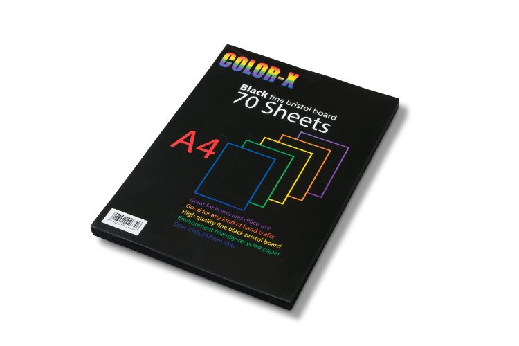 חבילת בריסטול שחור, 70 דפים, A4
