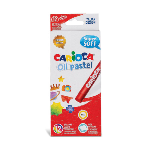 סט 12 צבעי פסטל שמן איכותיים מבית CARIOCA (איטליה)