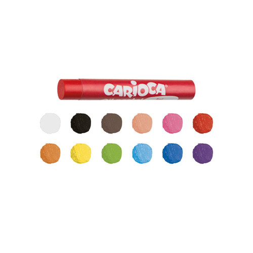 סט 12 צבעי פסטל שמן איכותיים מבית CARIOCA (איטליה)