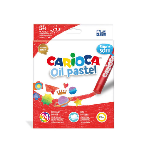 סט 24 צבעי פסטל שמן איכותיים מבית CARIOCA (איטליה)