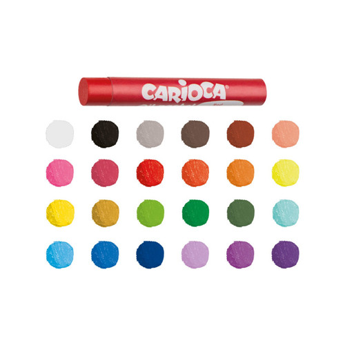 סט 24 צבעי פסטל שמן איכותיים מבית CARIOCA (איטליה)