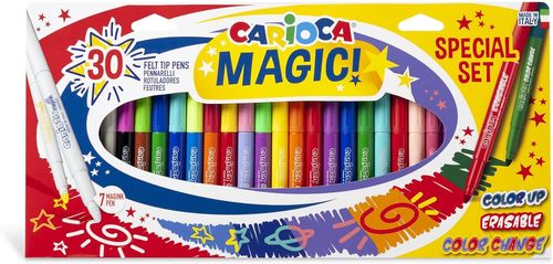 30 טושים צבעוניים CARIOCA MAGIC (איטליה)