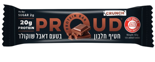 חטיף חלבון דאבל שוקולד 50 גרם PROUD