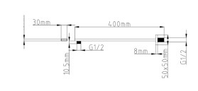 זרוע קיר מלבנית 400 מ