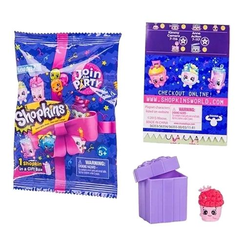 שקיות הפתעה - שופקינס  דמות +3 קלפים  Shopkins