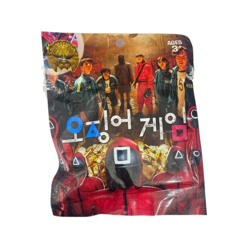 שקיות הפתעה - משחקי הדיונון דמות + 3 קלפים SQUID GAME