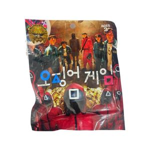 שקיות הפתעה - משחקי הדיונון דמות + 3 קלפים SQUID GAME