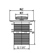 ונטיל לחיצה עגול, SP1003, כרום 