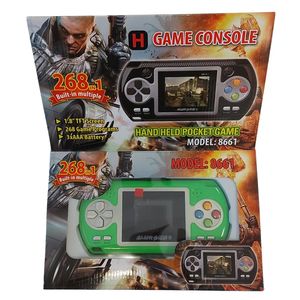 קונסולת משחקים בעיצוב רטרו עם 268 משחקים מובנים - ירוק